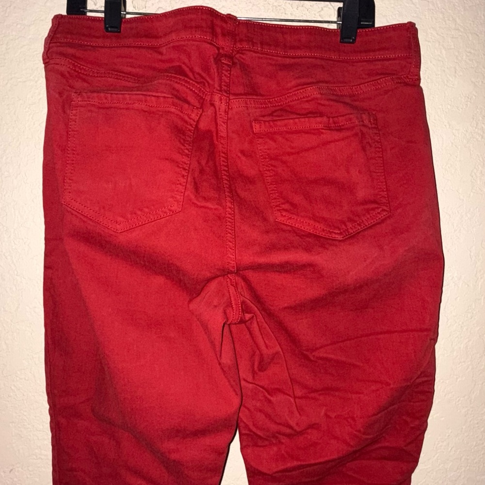 Torrid Sky High Skinny Jean - Premium Stretch Red- ❤️Size 14R❤️ - Picture 8 of 13